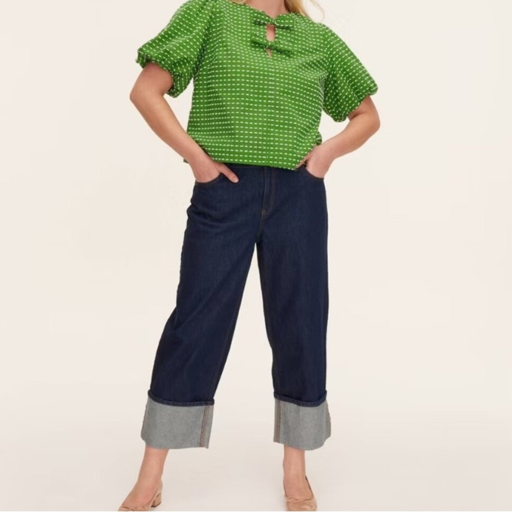 kate spade X Target Women's High-Rise Straight Leg Wide Cuff Jeans/NWT/6